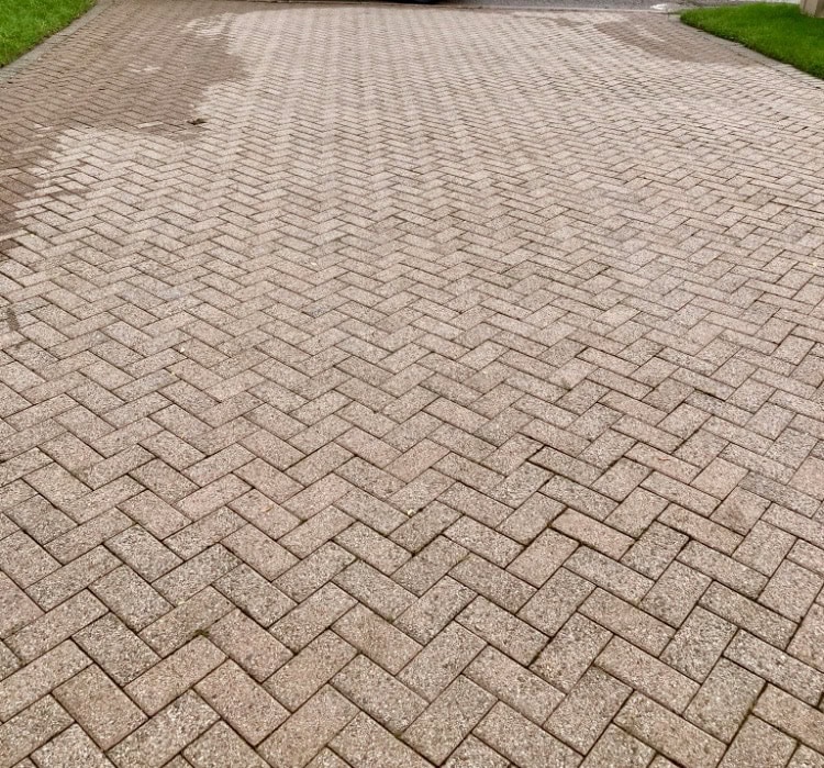 Interlock brick cleaning after picture st. thomas
