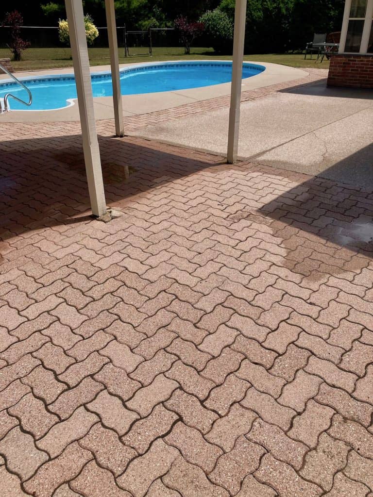 interlock brick pressure washing after st. thomas