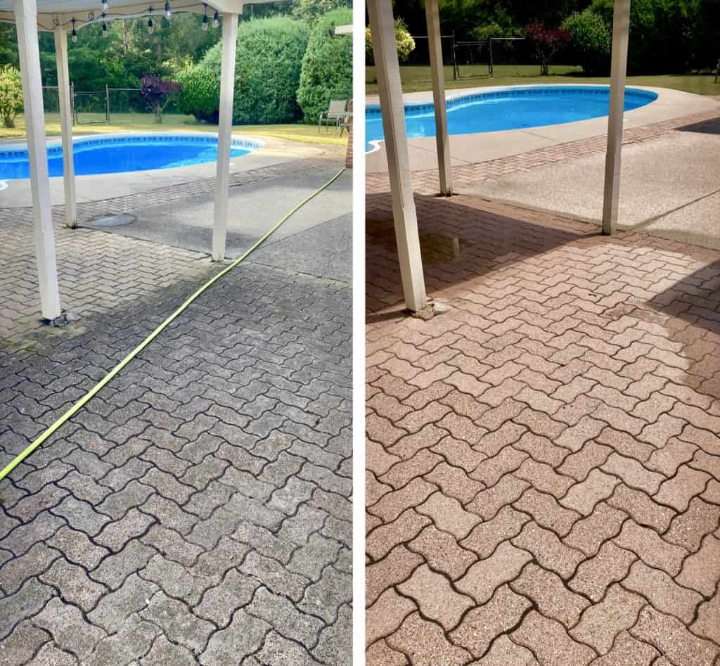 interlock brick pressure washing before and after st. thomas